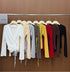 Wrap V-neck Long Sleeves Tops
